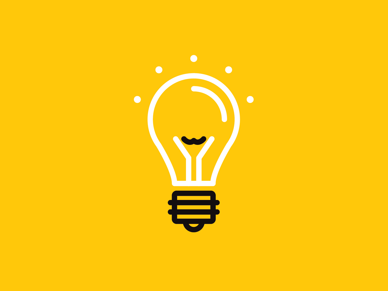 Illustration of lit light bulb